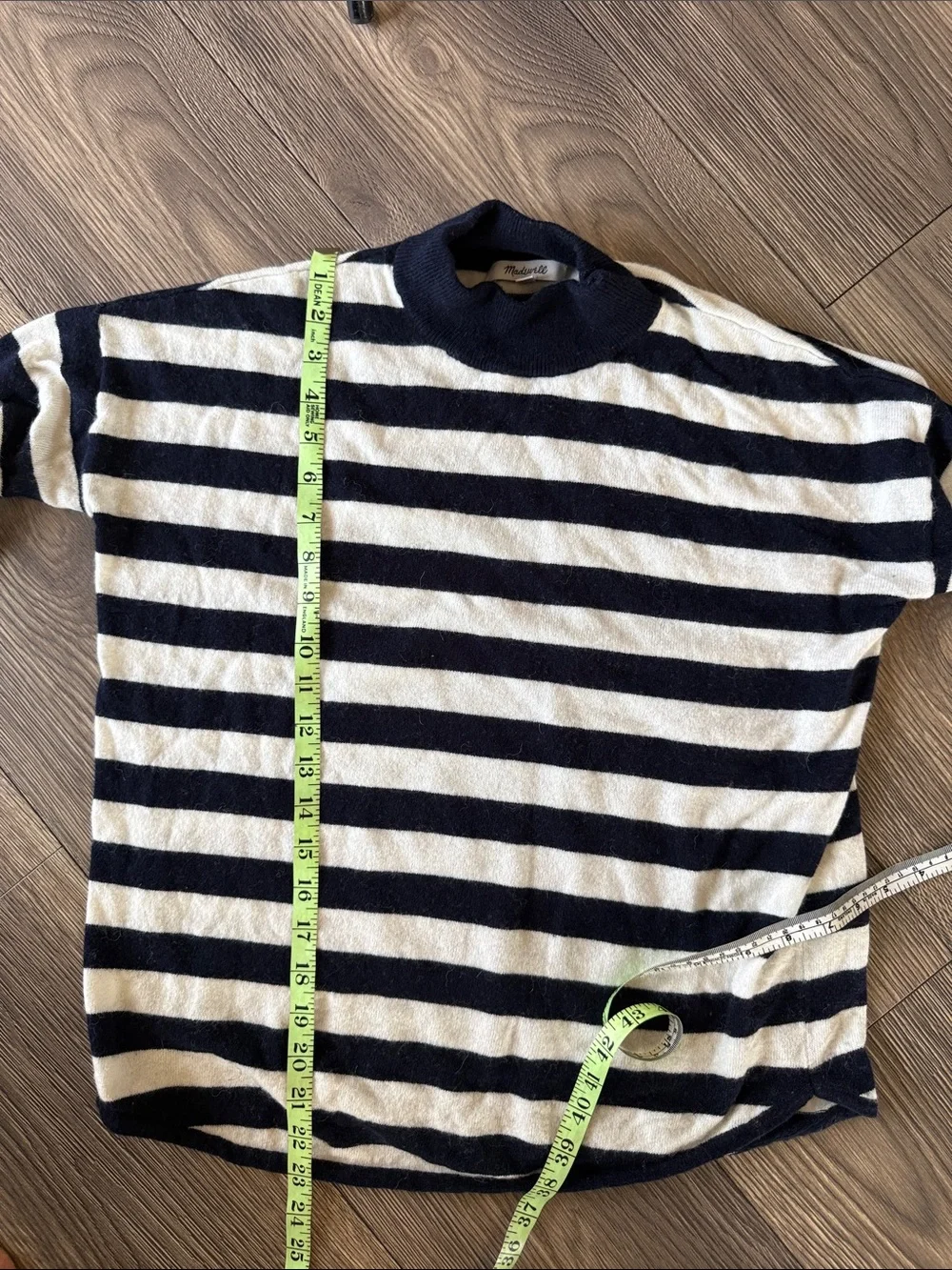 Madewell Ashbury Kelsey Stripe Mock Neck Sweater XS